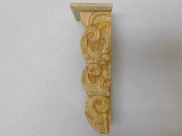 Set van 2 - Forse Houten Wandconsoles - Handgesneden