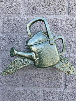Gießkanne - Schlauchhalter aus Gusseisen - grün