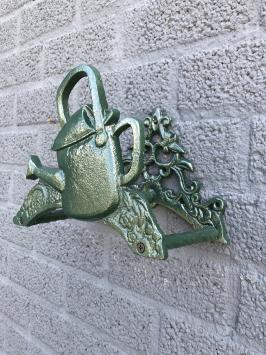 Gießkanne - Schlauchhalter aus Gusseisen - grün