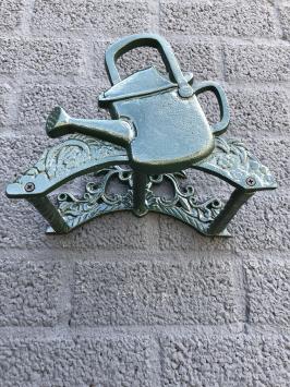 Gießkanne - Schlauchhalter aus Gusseisen - grün