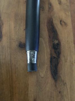 Edler Spazierstock mit Steinbockkopf aus Nickel