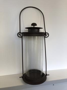 Forse stormlantaarn, metaal met glas, zeer fraai!