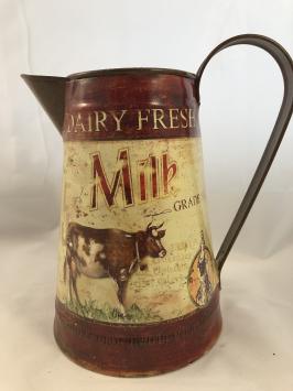 Milchkännchen - Vintage-Design mit Kuh - Dekorative Blumenvase