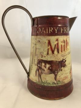 Milchkännchen - Vintage-Design mit Kuh - Dekorative Blumenvase