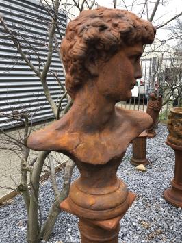 Sculptuur David, massief steen oxide, imponerend fraai