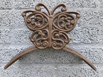Butterfly – Gartenschlauchhalter aus Gusseisen – braun
