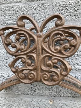 Butterfly – Gartenschlauchhalter aus Gusseisen – braun