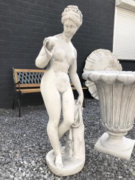 Stein Skulptur der Venus (Gott) mit Apfel, große Gartenskulptur
