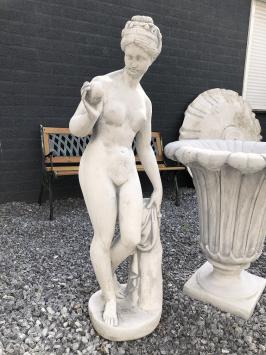 Stein Skulptur der Venus (Gott) mit Apfel, große Gartenskulptur