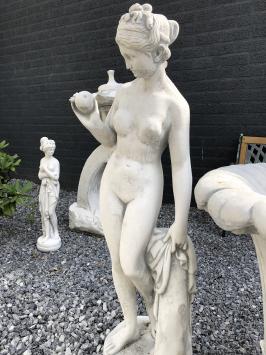Stein Skulptur der Venus (Gott) mit Apfel, große Gartenskulptur