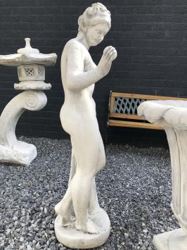 Stein Skulptur der Venus (Gott) mit Apfel, große Gartenskulptur