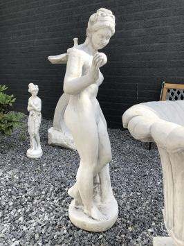Stein Skulptur der Venus (Gott) mit Apfel, große Gartenskulptur