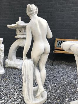 Stein Skulptur der Venus (Gott) mit Apfel, große Gartenskulptur