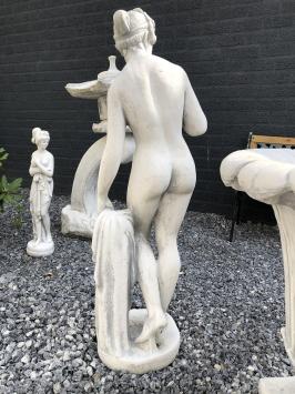 Stein Skulptur der Venus (Gott) mit Apfel, große Gartenskulptur