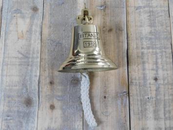 Glocke 'Titanic 1912' mit Seil, Messing, S