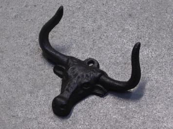 Kleiderständer Cow, zwei Haken, Gusseisen, dunkelbraun