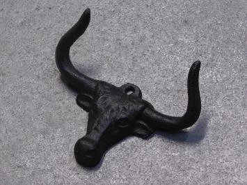 Kleiderständer Cow, zwei Haken, Gusseisen, dunkelbraun