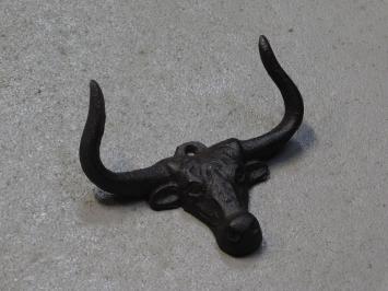 Kleiderständer Cow, zwei Haken, Gusseisen, dunkelbraun