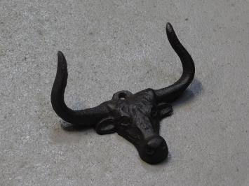 Kleiderständer Cow, zwei Haken, Gusseisen, dunkelbraun
