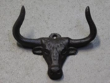 Kleiderständer Cow, zwei Haken, Gusseisen, dunkelbraun
