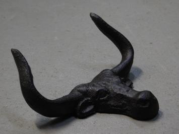 Kleiderständer Cow, zwei Haken, Gusseisen, dunkelbraun