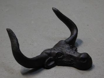 Kleiderständer Cow, zwei Haken, Gusseisen, dunkelbraun