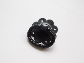 Torschloss mit Ringverschluss oval - 150mm - schwarz