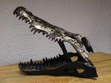Skulptur Krokodilkopf - Aluminium - Abstrakt