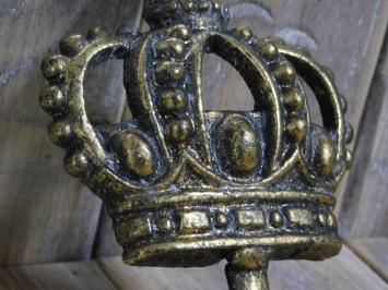 Haken mit Krone, 'Königshaken, Messing