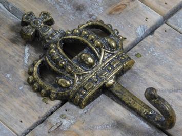 Haken mit Krone, 'Königshaken, Messing