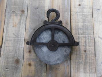 Katrol - Gietijzer - Houten loopwiel
