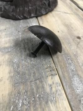 Deurklopper leeuwenkop met stopper, gietijzer, bruin