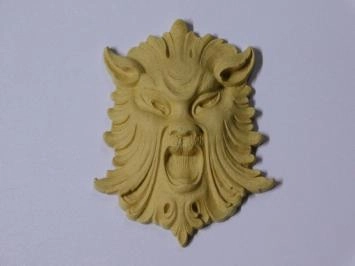Leeuwenkop van Hout - Meubelornament