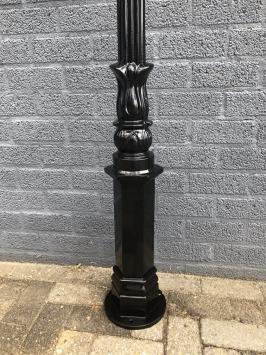 Buitenlamp, lantaarn Amsterdam met keramische fitting en glas, gegoten aluminium, 225 cm