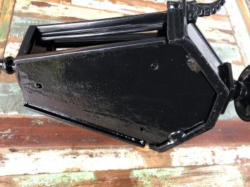 Außenleuchte, Aluminiumguss schwarz oder grün, mit Lampenfassung und Glas