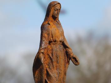 Marien Gartenstatue, gusseiserne Marienstatue, Kirche, Gartendekoration