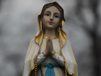 Kerkelijk beeld, Maria met rozenkrans, tuinbeeld, groot