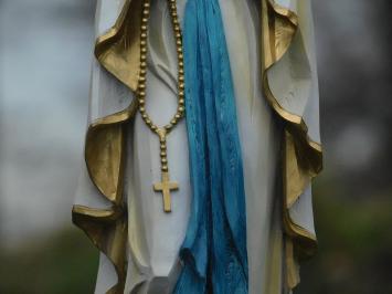 Kerkelijk beeld, Maria met rozenkrans, tuinbeeld, groot