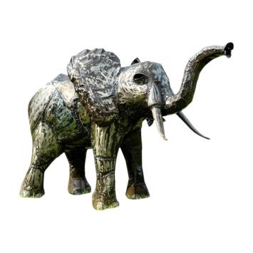 Unieke afrikaanse olifant - ijzeren tuinbeeld