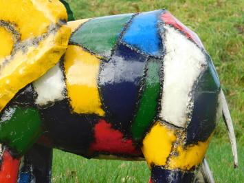Statue Elefant - 115 cm - Handgefertigtes Kunstwerk - Farbe