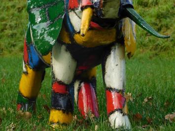 Statue Elefant - 115 cm - Handgefertigtes Kunstwerk - Farbe