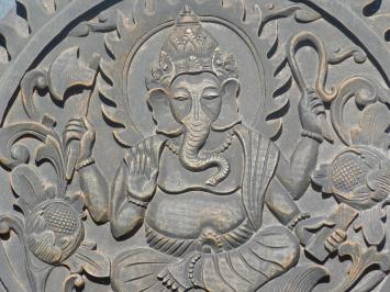 Ornament Ganesha - vol steen - donkergrijs