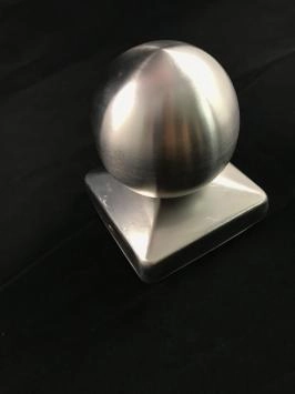 Paalkap - RVS - Met bol - 9,1 x 9,1