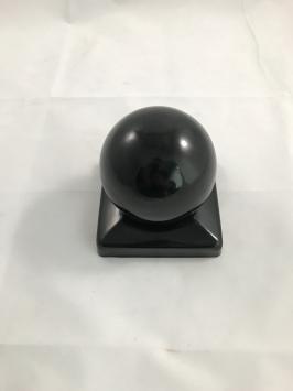 Pfostenkappe – Schwarz – Mit Kugel – 9,1 x 9,1