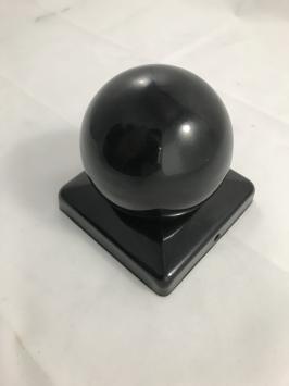 Pfostenkappe – Schwarz – Mit Kugel – 9,1 x 9,1