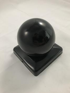 Pfostenkappe – Schwarz – Mit Kugel – 9,1 x 9,1
