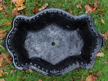 Pflanzgefäß Jugendstil - 55 cm - Aluminium - Schwarz