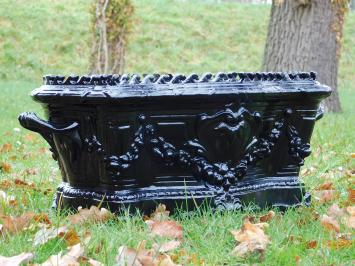 Pflanzgefäß Jugendstil - 55 cm - Aluminium - Schwarz