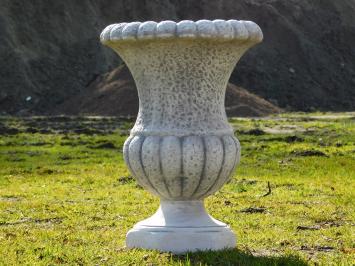 Große Gartenvase, Stein, robust, 55 cm