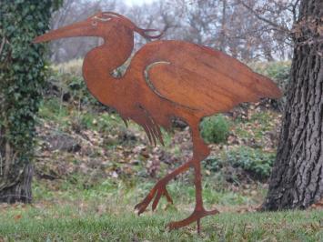 Gartenstecker Reiher - Silhouette - rustikales Metall